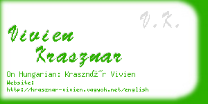 vivien krasznar business card